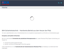 Tablet Screenshot of bkh-sicherheit.de